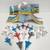 Vintage Plastic U.S.A.F Toy Airplanes w/ Cardboard Hanger Scenery 1 thumbnail