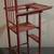 Circa 1930 American Primitive Red Painted Wooden Doll High Chair 4 thumbnail
