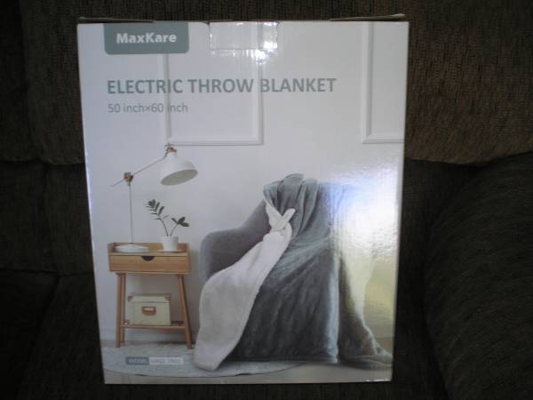 maxkare electric throw blanket - new 1