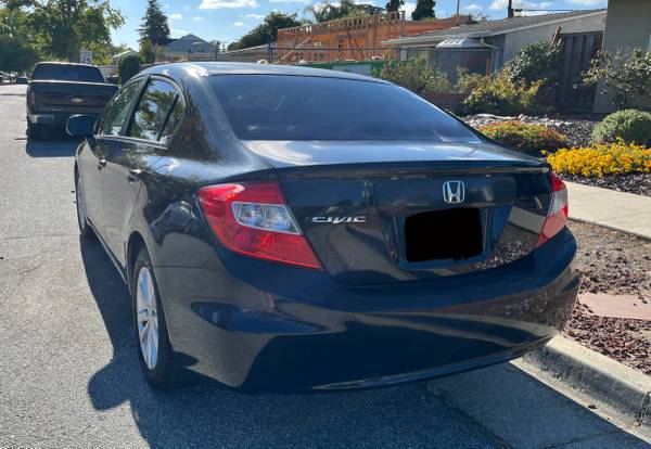 Honda Civic EX-L 2012 - 1 dueño, informe CARFAX limpio, cuero, techo solar, tintado - $9.200 (oeste de San José)63442352704771122
