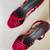 Sam & Libby, Burgundy, Satin Evening Heels 3 thumbnail
