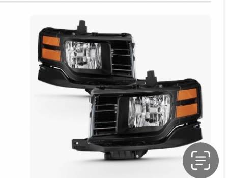 Ford Flex headlights/ clear lens, black housing 1