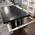 Black Extendable Dining Table with Chrome Base - 2 Extensions - $950 5 thumbnail