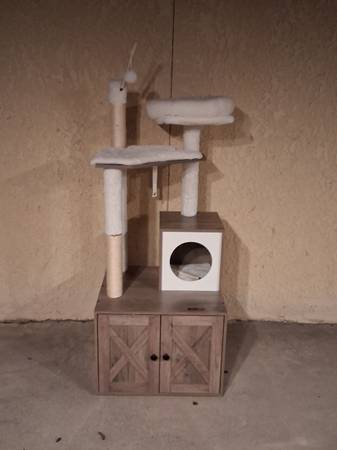 Cat TREE TOWER with box drawer($50) 1