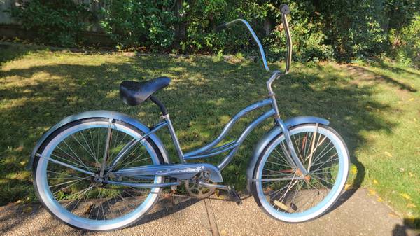 Micargi Tahiti Women's Beach Cruiser Bicycle, Baby blue patina 1