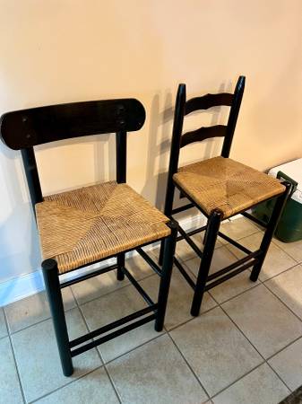 2 kitchen height stools 1