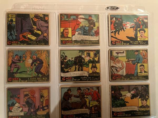 G MEN & HEROES of THE LAW by GUM Inc 1936 - $795 (Richboro)63442981318531124