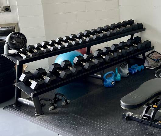 Complete Dumbbell Set, High-Quality Urethane with Rack 1