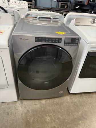 Whirlpool 7.4 Cu. Ft. Chrome Shadow Front Load Gas Dryer 1