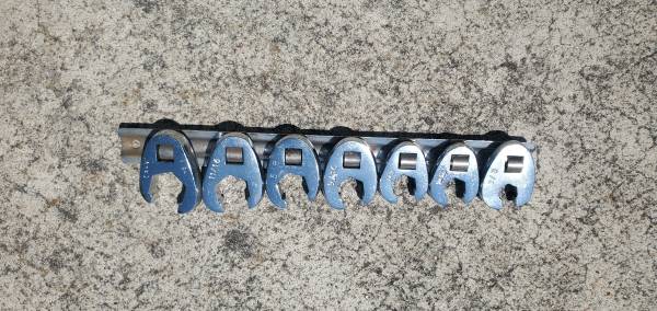 Crowfoot flare nut wrench set Sae - 7 qty 1