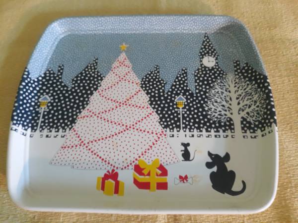 Christmas Tray with mice 1