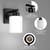 FonmYim Bathroom Light Fixtures, Matte Black Wall Sconce with Milky 6 thumbnail