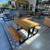 WESTERN RED CEDAR WOOD/METAL FRAME PICNIC TABLE 9 thumbnail