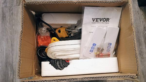 VEVOR 3-in-1 Electric Hoist Winch, 1100lbs 1500W 1