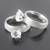 Women’s CZ Diamond Engagement Ring High Quality Silver Platinum Finish 5 thumbnail