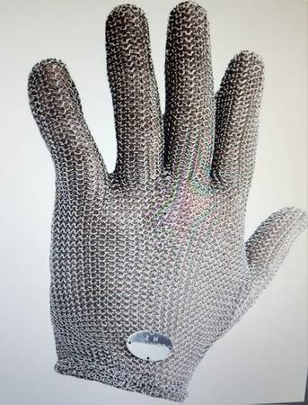 Whizard Stainless Steel Mesh Cut Resistant Butcher Chef Glove Medium 1