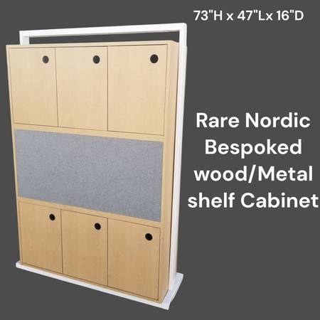 Rare Stunning Nordic Custom Storage cabinet with fitted metal shelf Fr 1