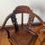 Beautiful Pair of Vintage Ornate Asian Wooden Corner Chairs 6 thumbnail