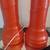 pair VINTAGE RED CANDLESTICK BLOW MOLDS 3 thumbnail