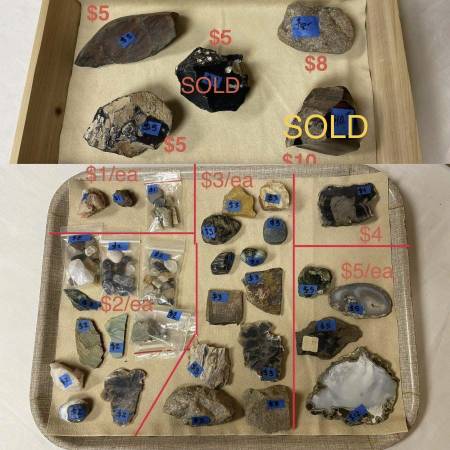 Assorted Polished Agate Slices and Natural Stones 1