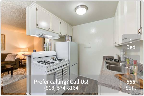 $1,764 / 1br - 555ft2 - LEASE TODAY, GET 2 WEEKS FREE! 1Bed +1 Bath -Lake Balboa (Van Nuys - Lake Balboa)63700977698305121