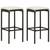 vidaXL Garden Bar Set Brown PE rattan, powder-coated steel, polyester! 6 thumbnail