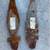 PAIR of Sturdy Steel Hooks 10” Tree Shaped Rusty Metal Patina 2 thumbnail