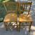 2 Vintage French Wood Bistro Chairs 1 thumbnail