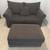 Loveseat with Ottoman and Pillow 1 thumbnail