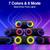 Rythflo 20W Bluetooth Speaker, Bold Bass & Dynamic Lights, Black, NEW 4 thumbnail