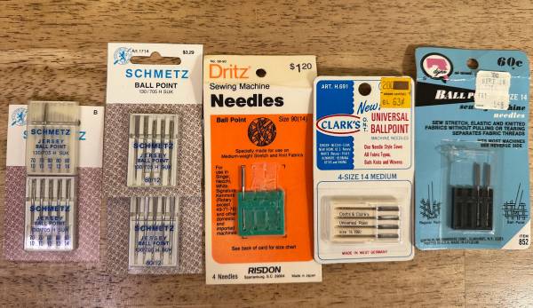 Sewing Needles Lot - Ball Point Jersey Knit 1