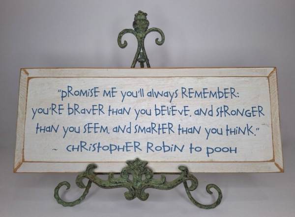 Christopher Robin Promise Me Plaque and Easel 1
