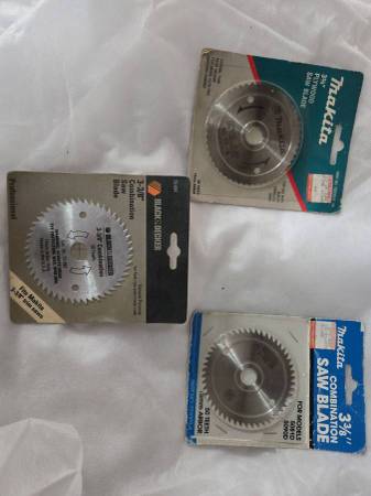 (3) Makita & Black&Decker 3 3/8 Combination & Plywood Saw Blade 1