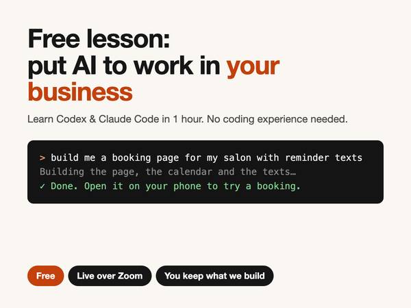 (FREE) Codex & Claude Code Lesson - No Coding Experience Needed 1