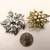 Vintage Gold-tone and Silver-tone Brooches Round Stylized Floral Leaf 1 thumbnail