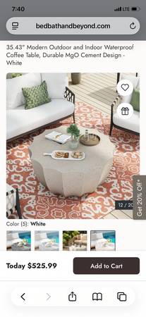 INDOOR AND OUTDOOR COFFEE TABLE NEW CONDITION 1