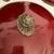Set of Vintage Burgundy Beautiful Ceramic Bowls w/Brass Decor and Lids 10 thumbnail
