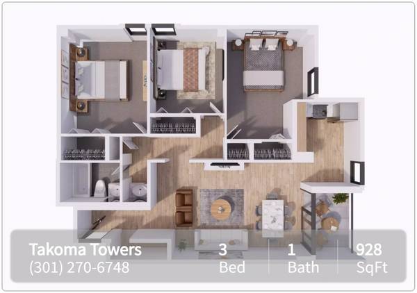 $1,935 / 3br - 928ft2 - Your journey to comfort begins: 3 BR, 1 BA, 928 Sq Ft. (Takoma Park)63896508278018120