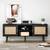 RATTAN DOOR BLACK MCM MEDIA CONSOLE - ALLNEW 1 thumbnail