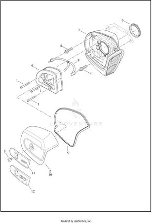 29000120 Harley 2022 touring OEM Air Cleaner Backplate 1