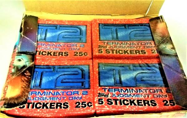 1991 Topps Terminator T 2 Trading Card Sticker box 48 packs 5 per pack 1