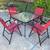 Outdoor Patio Table + 4 Foldable Chair Set 3 thumbnail