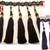Italian Long 7" black drapery & upholstery fringe trim with beads 1 thumbnail