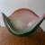60s Italian Triangle Fruit Bowl Postmodern Murano Style Blown Glass 2 thumbnail