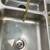 Double kitchen sink with goose neck faucet 3 thumbnail