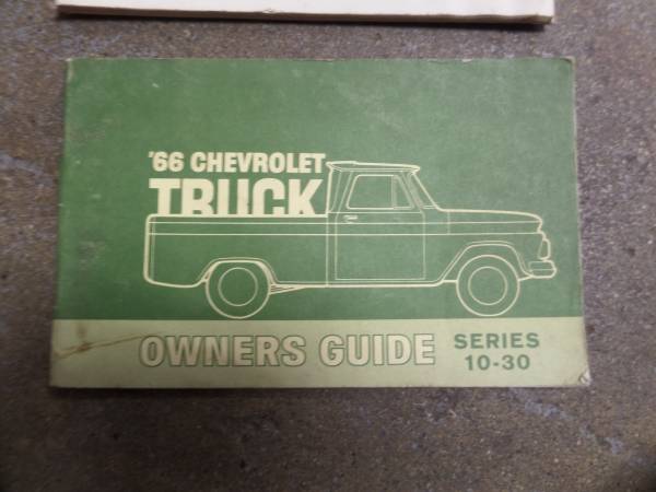 1966 Chevrolet truck owners manual 1