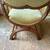 Antique Victorian style x base carved open armchair 12 thumbnail