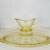 Antique Hazel Atlas Florentine 2 Yellow Gravy Boat and Underplate 12” 8 thumbnail
