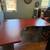Wood Computer desk and matching glass bookcase 1 thumbnail