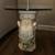 White Plaster Elephant Table with Glass Top, 17.5" high, 18" wide 3 thumbnail